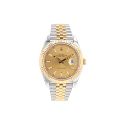 ROLEX DATEJUST 41 126333 41MM CHAMPAGNE INDEX LUMINOUS DIAL FLUTED BEZEL JUBILEE