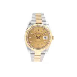 B&P ROLEX DATEJUST 126333 41MM CHAMPAGNE INDEX LUMINOUS DIAL FLUTED OYSTER