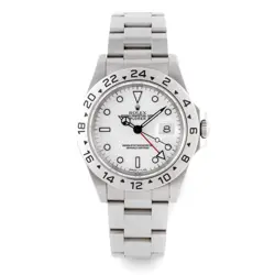 ROLEX EXPLORER 16570 SILVER OYSTER BRACELET WHITE DIAL