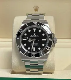 ROLEX SUBMARINER STAINLESS STEEL CERAMIC BEZEL 124060LN NO DATE 41MM