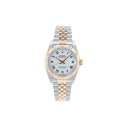 ROLEX DATEJUST 68273 31MM WHITE ROMAN DIAL FLUTED BEZEL JUBILEE BAND