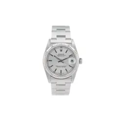 B&P ROLEX DATEJUST 78240 31MM SILVER INDEX DIAL SMOOTH BEZEL OYSTER BAND
