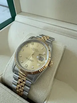 ROLEX 36MM DATEJUST 16233  FACTORY DIAMOND DIAL