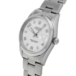 USED ROLEX Oyster Perpetual Date 15200 White Men's Watch #213025