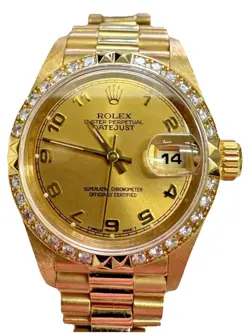 GOLD–PYRAMID DIAMOND- BEZEL-PRESIDENTIAL