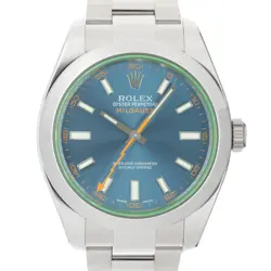 ROLEX MILGAUSS 116400GV Z-BLUE WARRANTY 2015 BOX/PAPER M NUMBER
