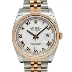 USED ROLEX DATEJUST 36 116231 WHITE MEN'S WATCH #211225