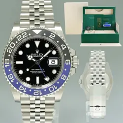 2024 NEW PAPERS ROLEX GMT MASTER II BATMAN BLUE JUBILEE 126710 BLNR WATCH