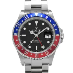 USED ROLEX GMT MASTER II 16710 BLACK CASE SIZE 40×40MM MEN'S WATCH #215525