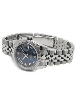 USED ROLEX Datejust 179174 Blue Case Size 26mm Ladies Watch #226325