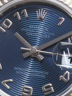 USED ROLEX Datejust 179174 Blue Case Size 26mm Ladies Watch #226325