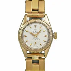 USED ROLEX BUBBLE BACK 5003 WHITE CASE SIZE 23MM×23MM LADIES WATCH #21125