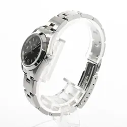 USED ROLEX Oyster Perpetual 76080 Black Case Size 24mm Ladies Watch #211525