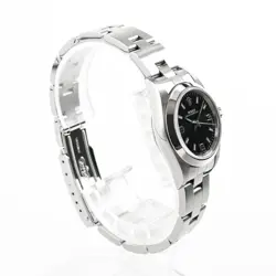 USED ROLEX Oyster Perpetual 76080 Black Case Size 24mm Ladies Watch #211525