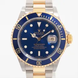 ROLEX SUBMARINER 16613 SS×YG AT BLUE-FACE 2 EXTRA LINKS