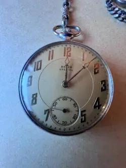 Rolex Pocket Watch Hand-Wound Small Second It will not operate Overhaul required