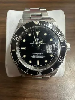 ROLEX SUBMARINER DATE 16610 STEEL OYSTER BRACELET 40MM WATCH - 1995