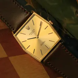 Rolex Cellini Ref. 4122 18k Gold Jumbo Hexagon 29 mm Manual Wind 1976