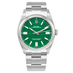 ROLEX OYSTER PERPETUAL GREEN DIAL 41 MM 124300 WATCH