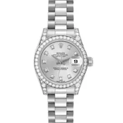 ROLEX DATEJUST PRESIDENT WHITE GOLD DIAMOND LADIES WATCH 179159