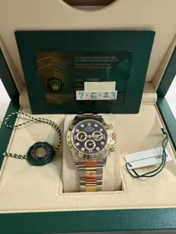 2023 ROLEX DAYTONA COSMOGRAPH 116503 40MM STEEL YELLOW GOLD BLACK DIAL W/ B+P