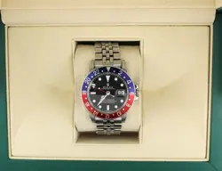 1971 ROLEX GMT-MASTER PEPSI 1675 BLACK DIAL SS JUBILEE NO PAPERS 40MM