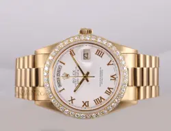 ROMAN DIAL-DIAMOND BEZEL