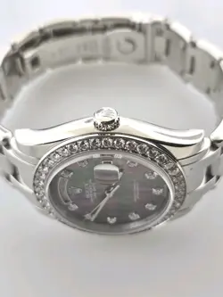Rolex Masterpiece 18946 Platinum 39MM Tahitian MOP & Diamond Bezel. Mint. B/P.
