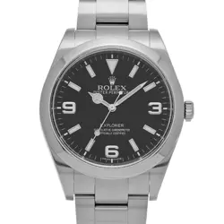 ROLEX 214270 EXPLORER BLACK MENS WRISTWATCH WITH BOX & PAPER
