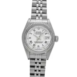 ROLEX 69174 DATEJUST WHITE WOMEN WRISTWATCH WITH BOX & PAPER