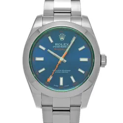ROLEX 116400GV MILGAUSS Z BLUE MENS WRISTWATCH WITH BOX & PAPER