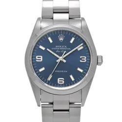ROLEX 14000 AIR-KING BLUE MENS WRISTWATCH WITH BOX & PAPER