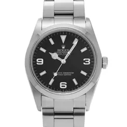 ROLEX 114270 EXPLORER BLACK MENS WRISTWATCH WITH BOX & PAPER