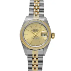ROLEX 69173 DATEJUST CHAMPAGNE WOMEN WRISTWATCH WITH BOX & PAPER
