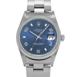 ROLEX 15200 OYSTER PERPETUAL DATE BLUE MENS WRISTWATCH