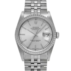 ROLEX 16220 DATEJUST SILVER MENS WRISTWATCH