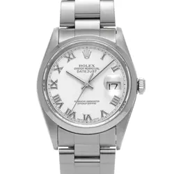 ROLEX 16200 DATEJUST WHITE MENS WRISTWATCH