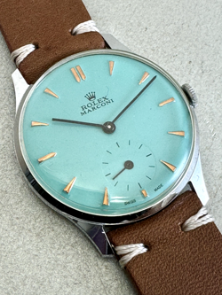 VINT ROLEX MARCONI TURQUOISE DIAL   WIND UP CA 57 NO RESERVE PRICE