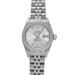 ROLEX 79174 DATEJUST SILVER WOMEN WRISTWATCH WITH BOX & PAPER