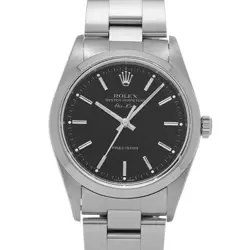 ROLEX 14000 AIR-KING BLACK MENS WRISTWATCH WITH BOX & PAPER