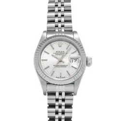 ROLEX 69174 DATEJUST SILVER WOMEN WRISTWATCH WITH BOX & PAPER