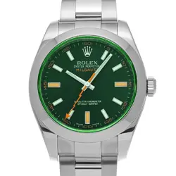 ROLEX 116400GV MILGAUSS INTENSE BLACK MENS WRISTWATCH WITH BOX & PAPER