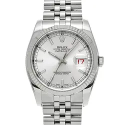ROLEX 116234 DATEJUST SILVER MENS WRISTWATCH WITH BOX & PAPER