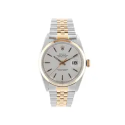 ROLEX DATEJUST 1600 36MM SILVER INDEX DIAL SMOOTH BEZEL JUBILEE BAND
