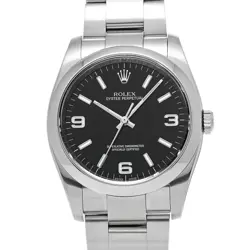 ROLEX 116000 OYSTER PERPETUAL 36 BLACK MENS WRISTWATCH WITH BOX & PAPER