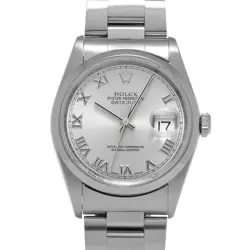 ROLEX 16200 DATEJUST SILVER MENS WRISTWATCH