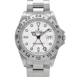 ROLEX 16570 EXPLORER II WHITE MENS WRISTWATCH WITH BOX & PAPER
