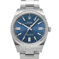 ROLEX 124300 OYSTER PERPETUAL 41 BRIGHT BLUE MENS WRISTWATCH WITH BOX & PAPER