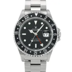 ROLEX 16700 GMT-MASTER BLACK MENS WRISTWATCH WITH BOX & PAPER