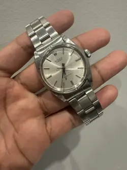 VINTAGE ROLEX OYSTER PRECISION 34MM 6427 OYSTER STAINLESS STEEL RIVET ROLEX BAND